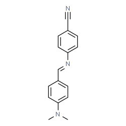 ChemSpider 2D Image | 4-{(E)-[4-(Dimethylamino)benzylidene]amino}benzonitrile | C16H15N3