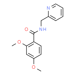 ChemSpider 2D Image | 2,4-Dimethoxy-N-(2-pyridinylmethyl)benzamide | C15H16N2O3