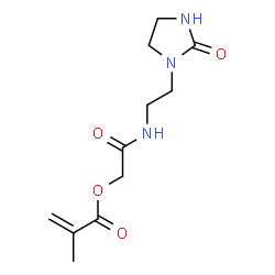 ChemSpider 2D Image | N-(?-(2-methacryloxyacetamido)ethyl)ethylene urea | C11H17N3O4