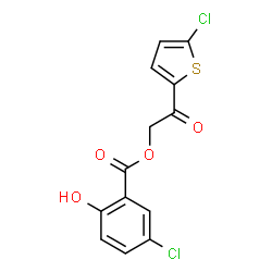 ChemSpider 2D Image | 2-(5-Chloro-2-thienyl)-2-oxoethyl 5-chloro-2-hydroxybenzoate | C13H8Cl2O4S