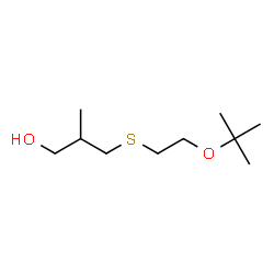 ChemSpider 2D Image | 2-Methyl-3-({2-[(2-methyl-2-propanyl)oxy]ethyl}sulfanyl)-1-propanol | C10H22O2S