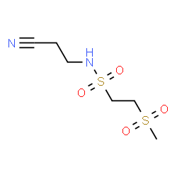 ChemSpider 2D Image | N-(2-Cyanoethyl)-2-(methylsulfonyl)ethanesulfonamide | C6H12N2O4S2
