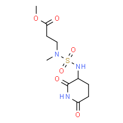 ChemSpider 2D Image | Methyl N-[(2,6-dioxo-3-piperidinyl)sulfamoyl]-N-methyl-beta-alaninate | C10H17N3O6S
