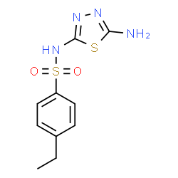 ChemSpider 2D Image | N-(5-Amino-1,3,4-thiadiazol-2-yl)-4-ethylbenzenesulfonamide | C10H12N4O2S2