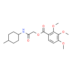 ChemSpider 2D Image | 2-[(4-Methylcyclohexyl)amino]-2-oxoethyl 2,3,4-trimethoxybenzoate | C19H27NO6