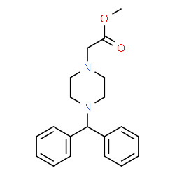 ChemSpider 2D Image | Methyl [4-(diphenylmethyl)-1-piperazinyl]acetate | C20H24N2O2
