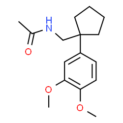 ChemSpider 2D Image | N-{[1-(3,4-Dimethoxyphenyl)cyclopentyl]methyl}acetamide | C16H23NO3