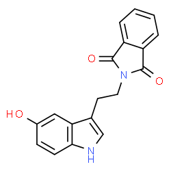ChemSpider 2D Image | 2-[2-(5-Hydroxy-1H-indol-3-yl)-ethyl]-isoindole-1,3-dione | C18H14N2O3
