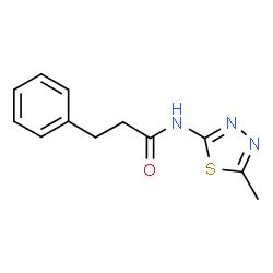 ChemSpider 2D Image | N-(5-Methyl-1,3,4-thiadiazol-2-yl)-3-phenylpropanamide | C12H13N3OS