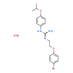 ChemSpider 2D Image | 2-[2-(4-Bromophenoxy)ethyl]-1-(4-isopropoxyphenyl)guanidine hydrobromide (1:1) | C18H23Br2N3O2