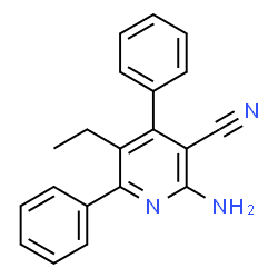 ChemSpider 2D Image | 2-Amino-5-ethyl-4,6-diphenylnicotinonitrile | C20H17N3