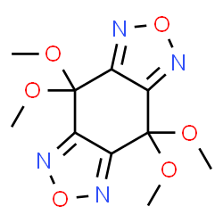 ChemSpider 2D Image | 4,4,8,8-Tetramethoxy-4H,8H-[1,2,5]oxadiazolo[3,4-f][2,1,3]benzoxadiazole | C10H12N4O6
