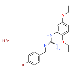 ChemSpider 2D Image | 2-(4-Bromobenzyl)-1-(2,5-diethoxyphenyl)guanidine hydrobromide (1:1) | C18H23Br2N3O2
