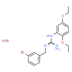 ChemSpider 2D Image | 2-(3-Bromobenzyl)-1-(2,5-diethoxyphenyl)guanidine hydrobromide (1:1) | C18H23Br2N3O2