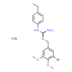 ChemSpider 2D Image | 2-(3-Bromo-4,5-dimethoxybenzyl)-1-(4-ethylphenyl)guanidine hydrobromide (1:1) | C18H23Br2N3O2