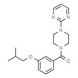 ChemSpider 2D Image | (3-Isobutoxyphenyl)[4-(2-pyrimidinyl)-1-piperazinyl]methanone | C19H24N4O2