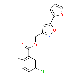 ChemSpider 2D Image | [5-(2-Furyl)-1,2-oxazol-3-yl]methyl 5-chloro-2-fluorobenzoate | C15H9ClFNO4