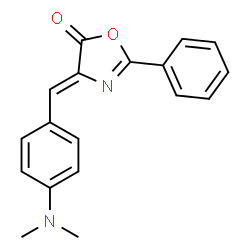 ChemSpider 2D Image | 4-(4-(Dimethylamino)benzylidene)-2-phenyl-1,3-oxazol-5(4H)-one | C18H16N2O2