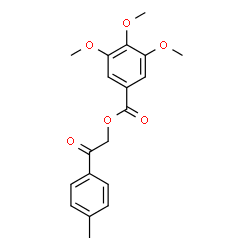 ChemSpider 2D Image | 2-(4-Methylphenyl)-2-oxoethyl 3,4,5-trimethoxybenzoate | C19H20O6