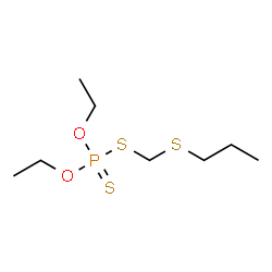 ChemSpider 2D Image | O,O-Diethyl S-[(propylsulfanyl)methyl] phosphorodithioate | C8H19O2PS3