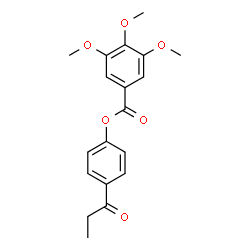 ChemSpider 2D Image | 4-Propionylphenyl 3,4,5-trimethoxybenzoate | C19H20O6