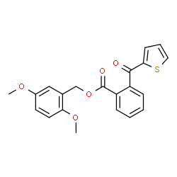 ChemSpider 2D Image | 2,5-Dimethoxybenzyl 2-(2-thienylcarbonyl)benzoate | C21H18O5S