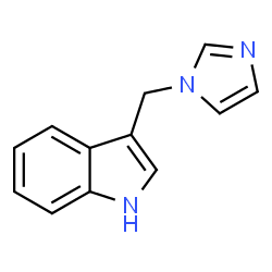 ChemSpider 2D Image | 3-(1H-Imidazol-1-ylmethyl)-1H-indole | C12H11N3