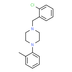 ChemSpider 2D Image | 1-(2-Chlorobenzyl)-4-(2-methylphenyl)piperazine | C18H21ClN2