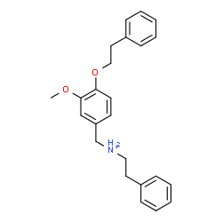 ChemSpider 2D Image | N-[3-Methoxy-4-(2-phenylethoxy)benzyl]-2-phenylethanaminium | C24H28NO2