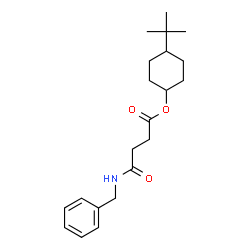 ChemSpider 2D Image | 4-tert-butylcyclohexyl 4-(benzylamino)-4-oxobutanoate | C21H31NO3