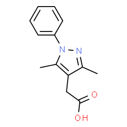 ChemSpider 2D Image | (3,5-Dimethyl-1-phenylpyrazol-4-yl)acetic acid | C13H14N2O2