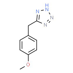 ChemSpider 2D Image | 5-(4-Methoxybenzyl)-1H-tetrazole | C9H10N4O