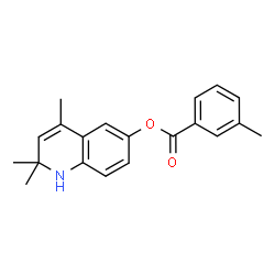 ChemSpider 2D Image | 2,2,4-Trimethyl-1,2-dihydro-6-quinolinyl 3-methylbenzoate | C20H21NO2