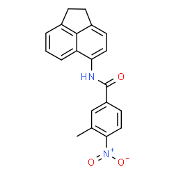ChemSpider 2D Image | N-(1,2-Dihydro-5-acenaphthylenyl)-3-methyl-4-nitrobenzamide | C20H16N2O3