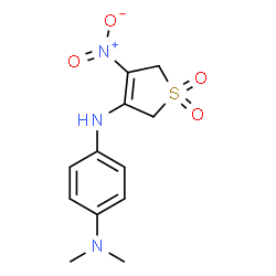 ChemSpider 2D Image | N,N-Dimethyl-N'-(4-nitro-1,1-dioxido-2,5-dihydro-3-thiophenyl)-1,4-benzenediamine | C12H15N3O4S
