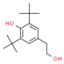 ChemSpider 2D Image | 2,6-di-tert-butyl-4-(2-hydroxyethyl)phenol | C16H26O2