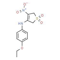 ChemSpider 2D Image | N-(4-Ethoxyphenyl)-4-nitro-2,5-dihydro-3-thiophenamine 1,1-dioxide | C12H14N2O5S