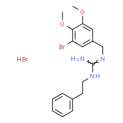 ChemSpider 2D Image | 2-(3-Bromo-4,5-dimethoxybenzyl)-1-(2-phenylethyl)guanidine hydrobromide (1:1) | C18H23Br2N3O2