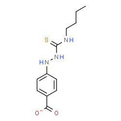 ChemSpider 2D Image | 4-[2-(Butylcarbamothioyl)hydrazino]benzoate | C12H16N3O2S