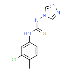 ChemSpider 2D Image | 1-(3-Chloro-4-methylphenyl)-3-(4H-1,2,4-triazol-4-yl)thiourea | C10H10ClN5S