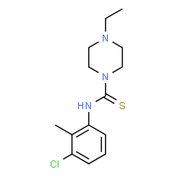 ChemSpider 2D Image | N-(3-Chloro-2-methylphenyl)-4-ethyl-1-piperazinecarbothioamide | C14H20ClN3S