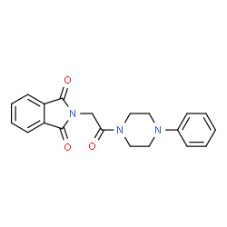 ChemSpider 2D Image | 2-[2-Oxo-2-(4-phenyl-piperazin-1-yl)-ethyl]-isoindole-1,3-dione | C20H19N3O3
