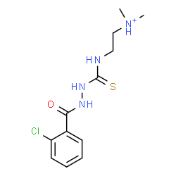 ChemSpider 2D Image | 2-({[2-(2-Chlorobenzoyl)hydrazino]carbonothioyl}amino)-N,N-dimethylethanaminium | C12H18ClN4OS