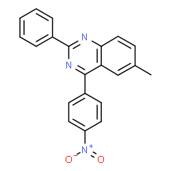 ChemSpider 2D Image | 6-Methyl-4-(4-nitrophenyl)-2-phenylquinazoline | C21H15N3O2