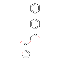 ChemSpider 2D Image | 2-(4-Biphenylyl)-2-oxoethyl 2-furoate | C19H14O4
