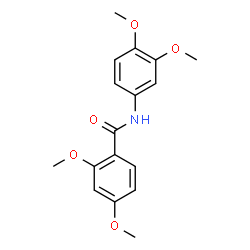 ChemSpider 2D Image | N-(3,4-Dimethoxyphenyl)-2,4-dimethoxybenzamide | C17H19NO5