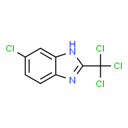 ChemSpider 2D Image | 5-Chloro-(2-trichloromethyl)benzimidazole | C8H4Cl4N2