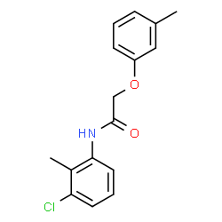 ChemSpider 2D Image | N-(3-Chloro-2-methylphenyl)-2-(3-methylphenoxy)acetamide | C16H16ClNO2