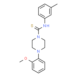 ChemSpider 2D Image | 4-(2-Methoxyphenyl)-N-(3-methylphenyl)-1-piperazinecarbothioamide | C19H23N3OS