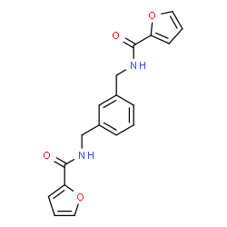 ChemSpider 2D Image | N,N'-[1,3-Phenylenebis(methylene)]di(2-furamide) | C18H16N2O4